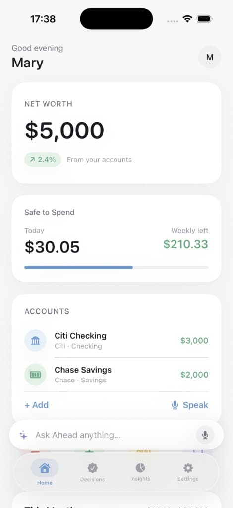 Ahead on iPhone